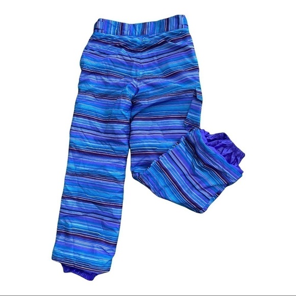 Slalom Insulated Snowboard Pants Girls Size X-LARGE Blue Print NWOT - Picture 1 of 7
